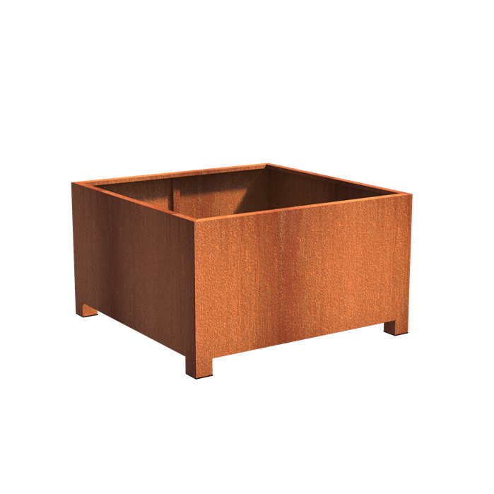 Plantenbak CARREZ cortenstaal met poten