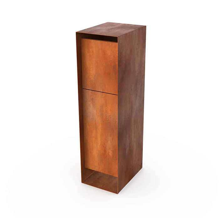 Pakketbrievenbus PAKUN cortenstaal