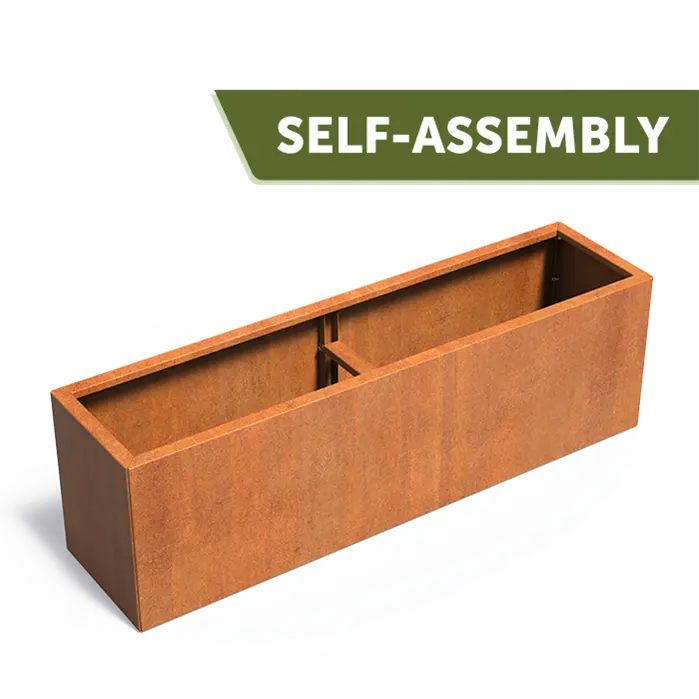Plantenbak CARREZ CONNECT cortenstaal langwerpig