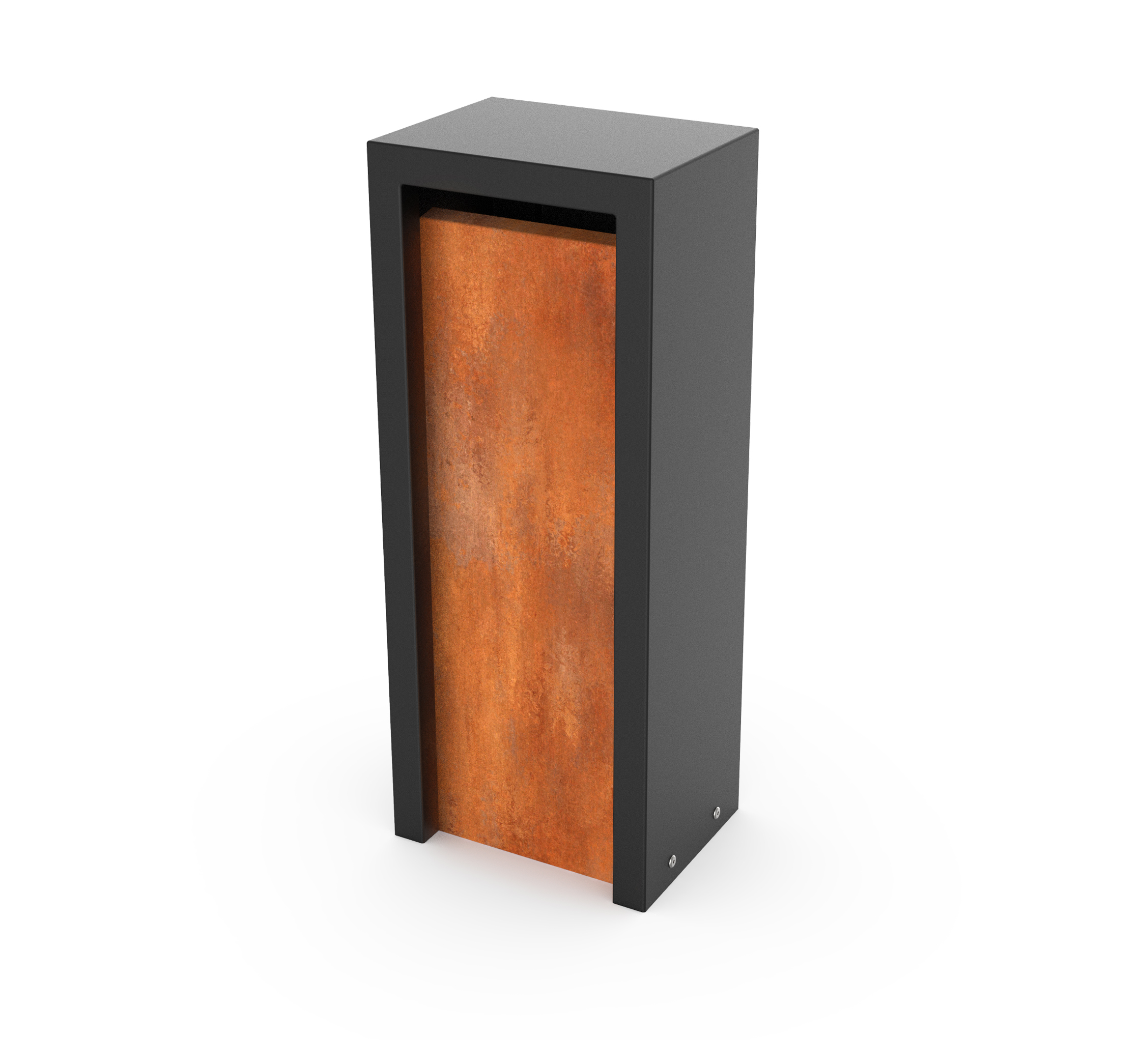 brievenbus LITRU COMBO cortenstaal/zwart