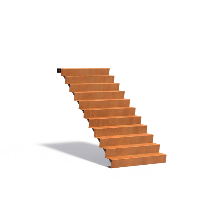 Trap cortenstaal 11 treden