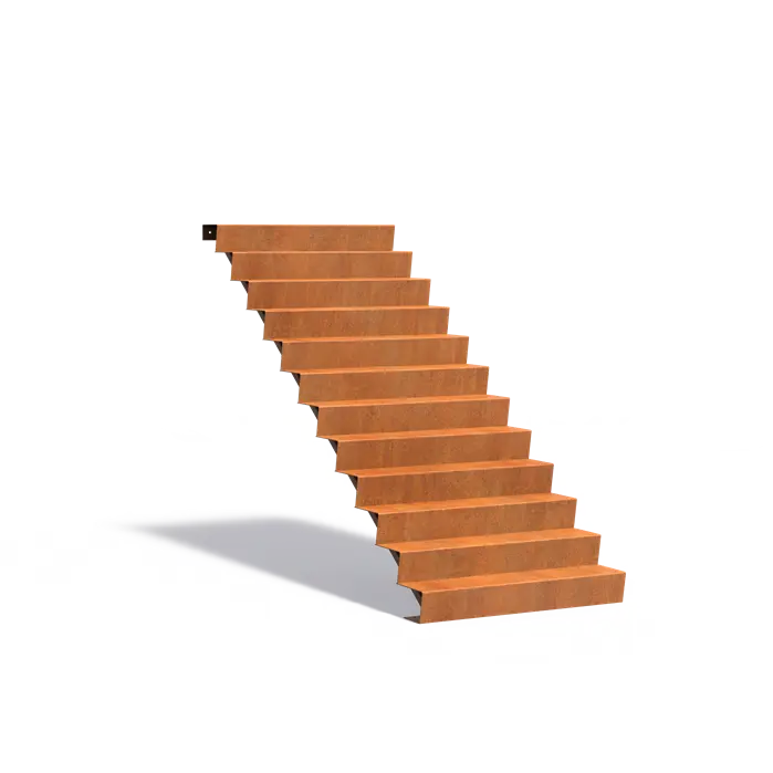 Trap cortenstaal 12 treden