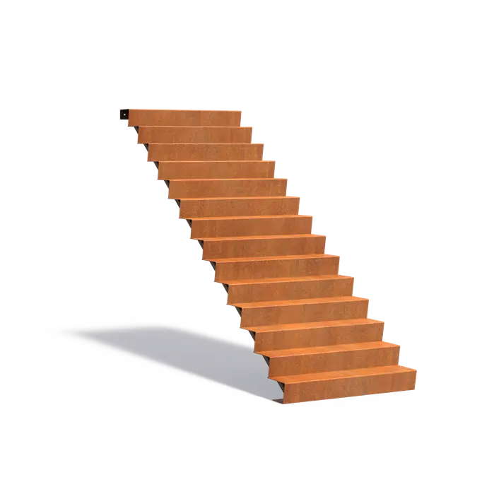 Trap cortenstaal 14 treden