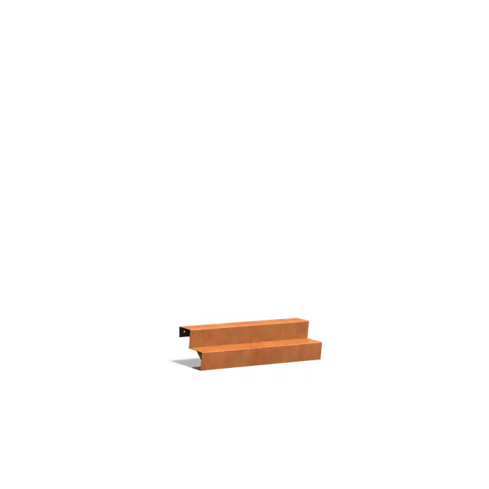 Trap cortenstaal 2 treden