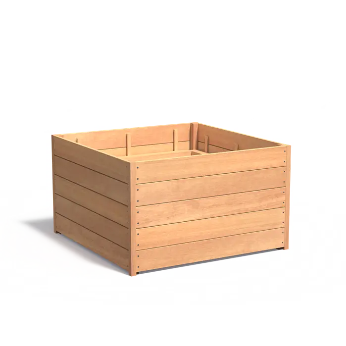 Plantenbak CARREZ hardhout vierkant HS4.1