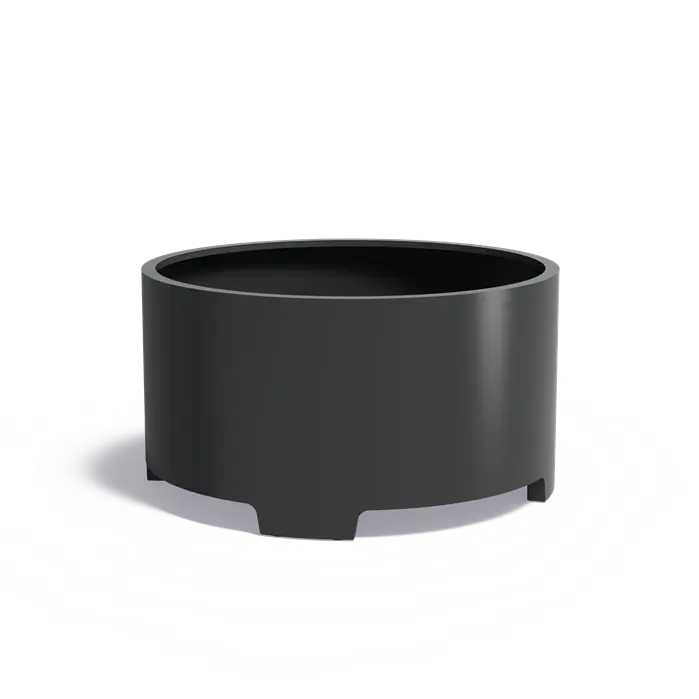 Plantenbak CIRCUM aluminium met poten AMP2.1