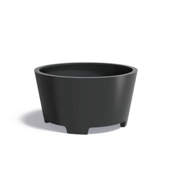 Plantenbak CONIC aluminium met poten ACP2.1