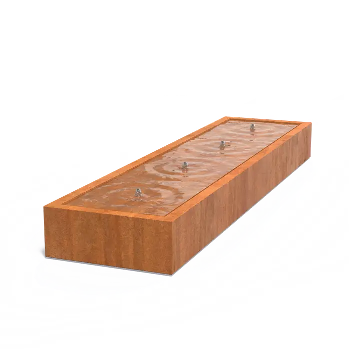 Watertafel cortenstaal rechthoek CB3