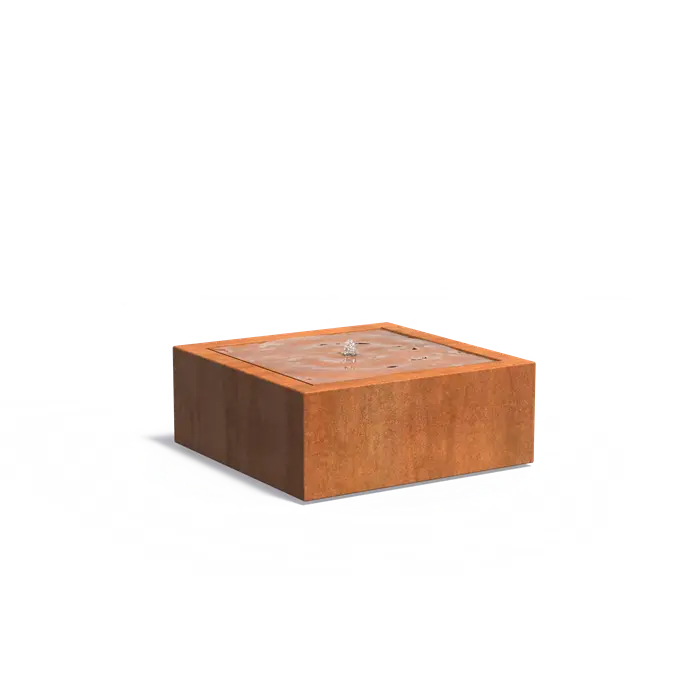 Watertafel cortenstaal vierkant CB12