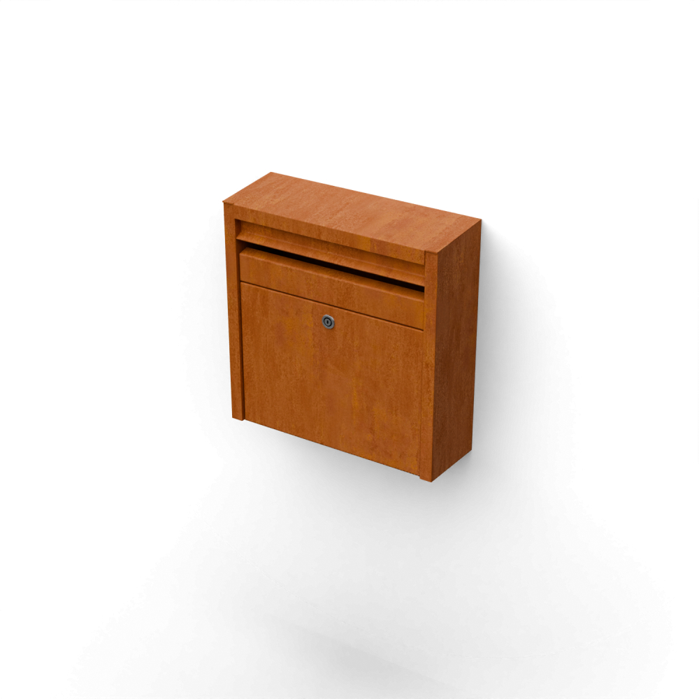 Wandbrievenbus SEINA cortenstaal