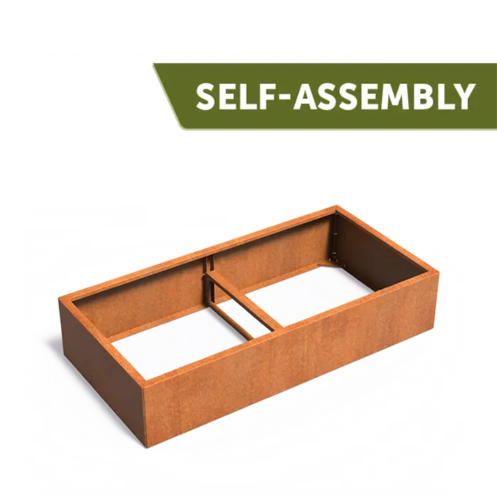 Borderbak CARREZ CONNECT cortenstaal