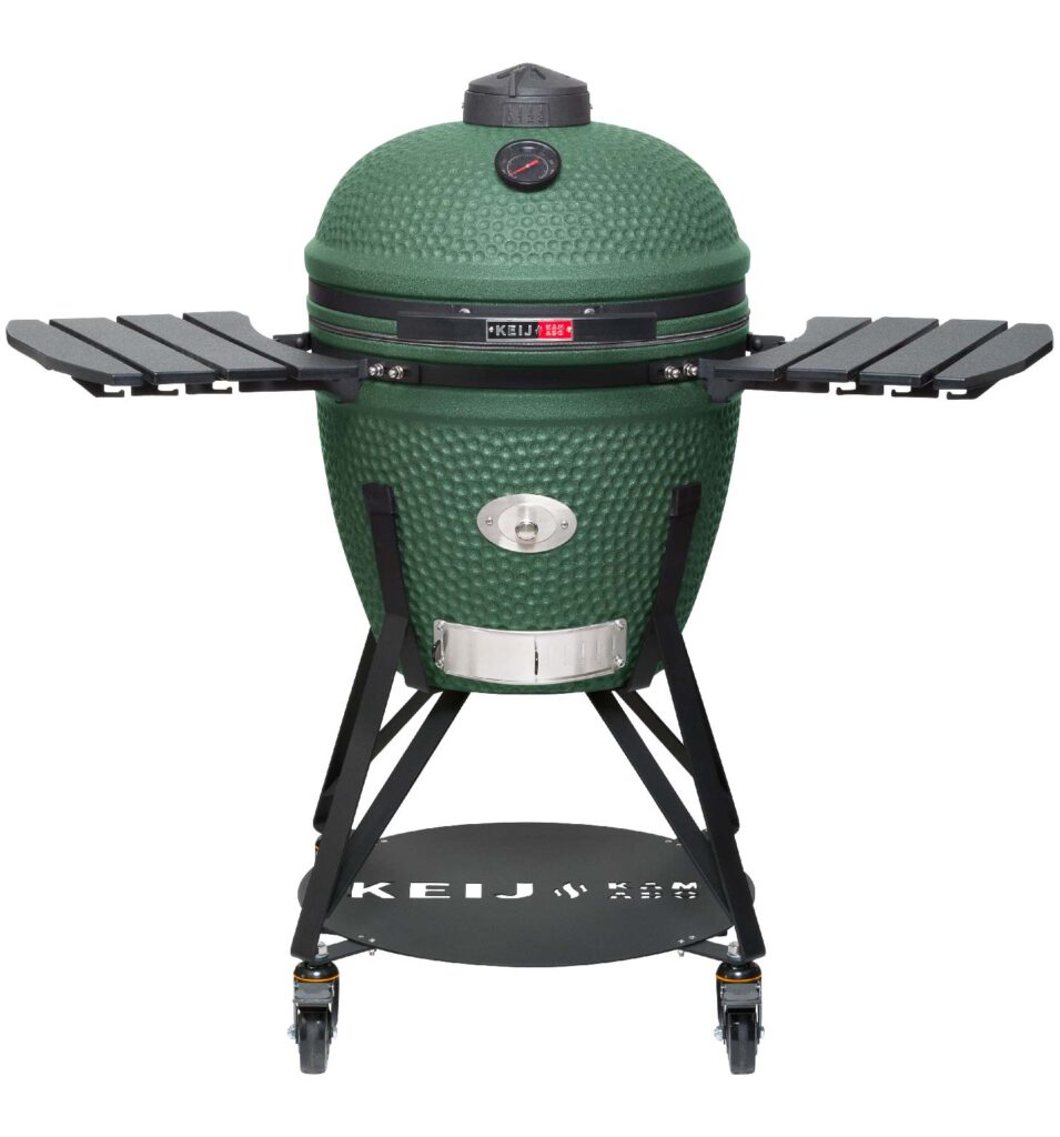 KEIJ-Kamado-Large-Legend-Groen-met-zijtafels